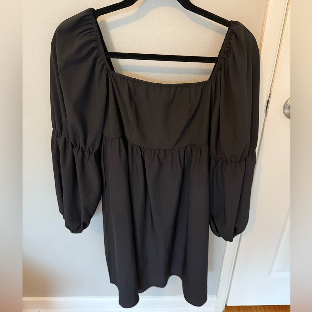 Black long sleeve babydoll style dress size S